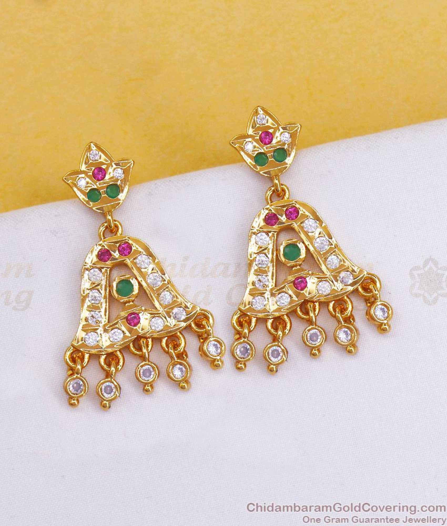 Buy Latest Five Metal Earring Bell Design Fancy Dangler Collection ER3081