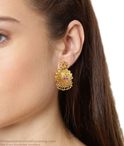 GOLDGIFTIDEAS 22K Gold Flower Design Earrings for GirlsWomen Earrings for  Girls Gold Studs for Gift