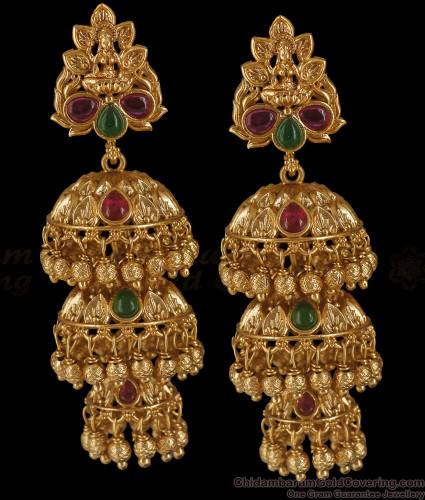 Three layer jhumka on sale design