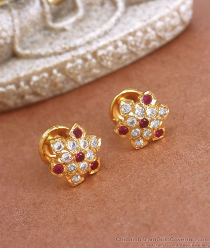 Gold Plated Traditional Earrings for Women Online at Silvermerc |  SBE10MC_426 – Silvermerc Designs