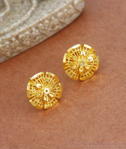 Tops Designer Gold Earrings at Rs 3200/pair in Ludhiana | ID: 27335519791