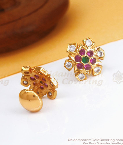 Golden Covering Pearl Stud Earrings at Rs 150/pack | Ladies Earrings in  Mumbai | ID: 2853252053555