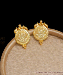 Gold coin hot sale earrings design