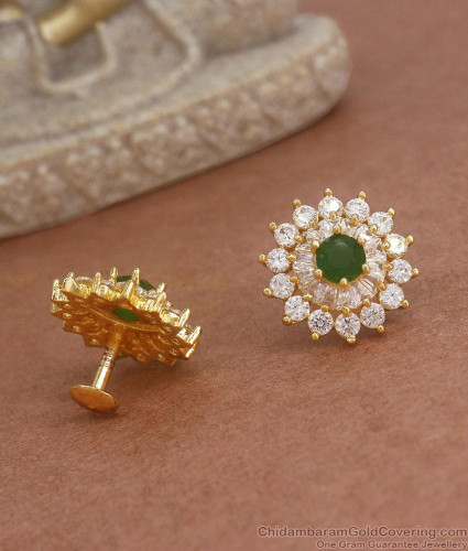 Zunaira White Gold Stud Earrings Online Jewellery Shopping India | Dishis Designer  Jewellery