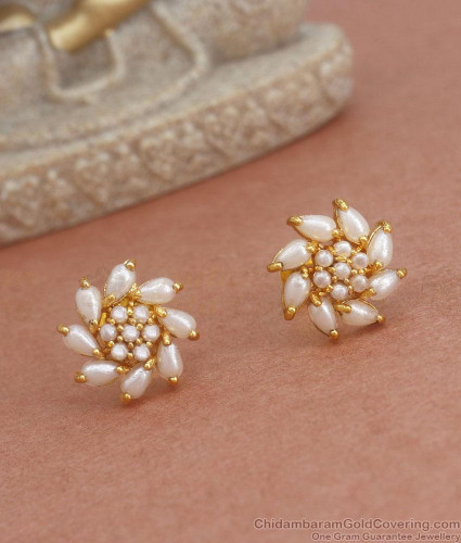 Buy White Gold Earrings for Women by Avsar Online | Ajio.com