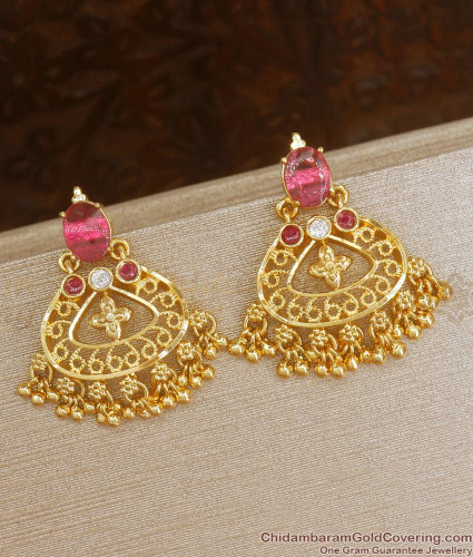 Brass Gold Plated Matte Finished Light weight Double Layer Ear Rings with  Large Stone Drops! in Sultanpur at best price by Thinkal Fashionbay -  Justdial