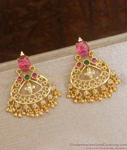 Buy Elegant Multi Stone Impon Earrings Online Shopping