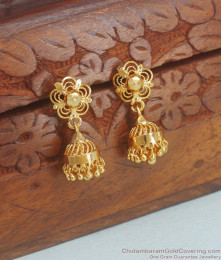 Plain hot sale gold jhumkas