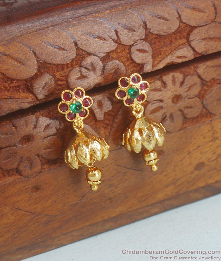 Grape Design Stone Jhumkas for Daily Use College and Office Wear ER3842