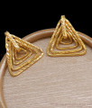 Stylish Gold Imitation Earrings Multi Layer Plain Designs ER4011