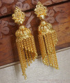 Bridal Wear Gold Big Earrings Hanging Chain Rain Jhumki Designs ER4028