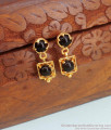 Attractive 1 Gram Gold Earrings Black Stone Studs Designs ER4033