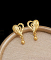 Charming Heart Forming Gold Stud Earring Designs ER4049