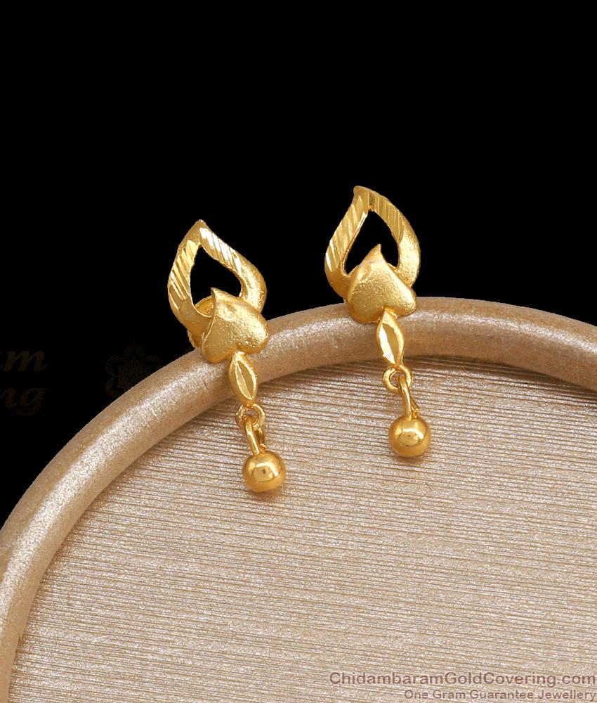 Stylish Two Gram Gold Stud Earrings Designs ER4050