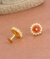 Beautiful Pearl Stud Earrings Gold Plated Jewelry ER4097