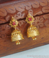 Latest Jhumka Design Gold Plated Ruby Stone Earring ER4105