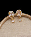 Occasion Wear Gold Plated Earring White Stone Studs ER4119