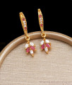 Stylish Ruby White Stud Gold Plated Earring ER4124