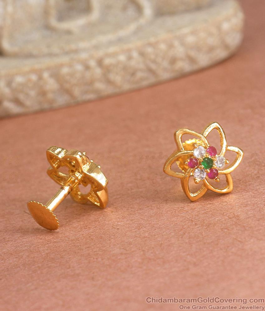 Daily Wear Stone Studded Gold Earring Imitation Jewelry ER4132