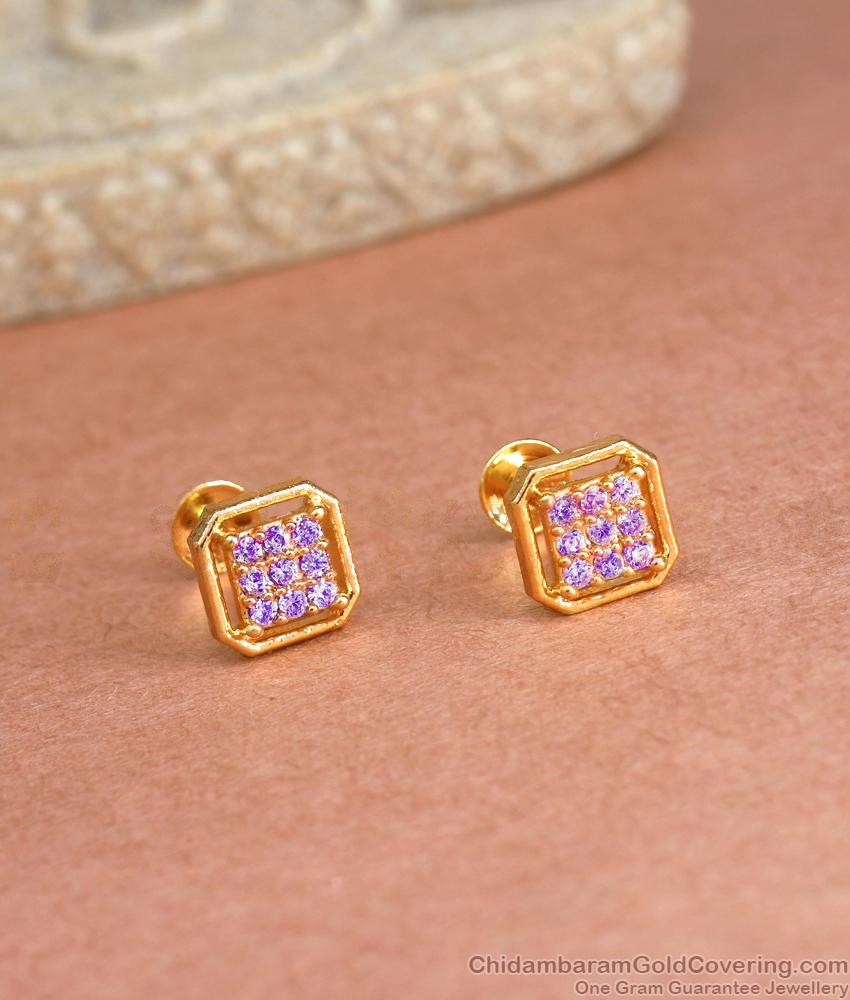 Cute Tiny Gold Like Stud Earring Daily Wear Jewels ER4154