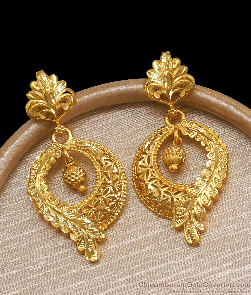 Elegant Forming Gold Danglers 2 Gram Earrings Collection ER4160