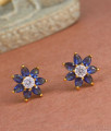 Blue Stone Diamond Ear Studs Artificial Jewelry ER4206