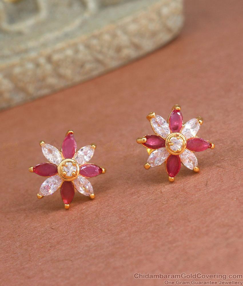 Small Daily Wear Stud Earring Stone Design ER4211