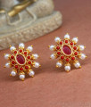 Attractive Gold Covering Studs Pearlescent Earrings ER4219