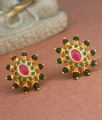 Big Ruby Green Stud Earring Occasional Wear ER4220