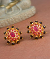 First Quality Ruby Black Stone Earring Designs ER4221