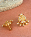 Gold Lakshmi Studs Pearl Earrings Jewelry ER4231