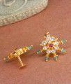 Unique Gold Studs Polki Stone Peacock Stud Earring ER4239