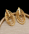 Latest Plain Gold Oval Earring Screw Back Danglers ER4249