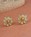 Elegant Pastel Green Studs Gold Imitation Earring ER4281