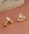 One Gram Gold Drop Stud Earring With Gemstones ER4282