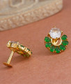 Bright Emerald Studs Gold Tone Earrings For All Occasions ER4291