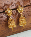 Pure Gold Tone Jhumki Earring Bridal Design For Ladies ER4313