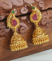 Real Gold Like Design Mango Jhumka Stone Earring ER4321