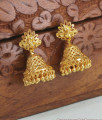 Plain Peacock Design Gold Micro Plated Jhumki ER4323