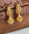 Small Daily Use Jhumki Gold Earring Traditional Look ER4330