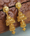 Long 3 layer Jhumki Gold Plated Bridal Earring For Women ER4332