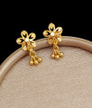 Attractive Gold Danglers Ruby White Diamond Earring ER4334