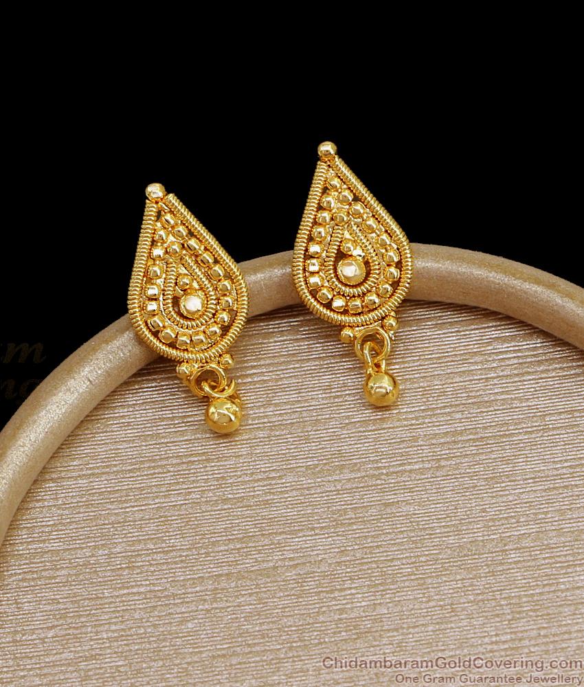 Real Gold Design Daily Wear Gold Stud Earring ER4347