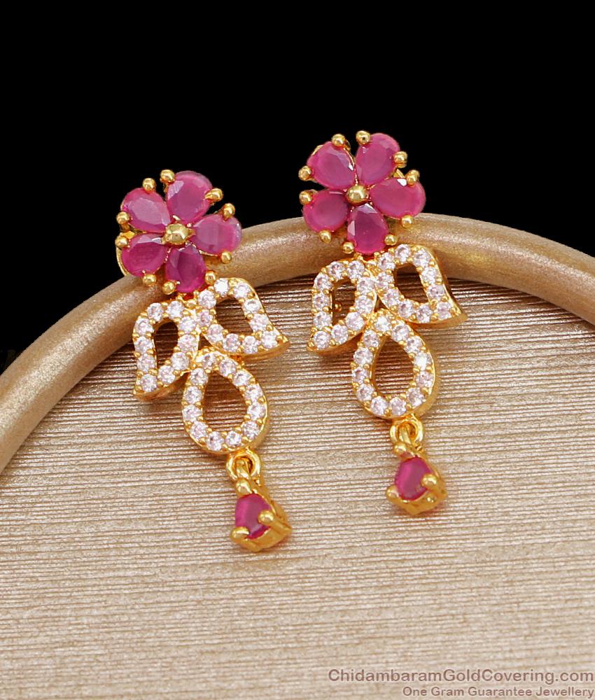 American Diamond Dangler Gold Earring Function Use ER4350