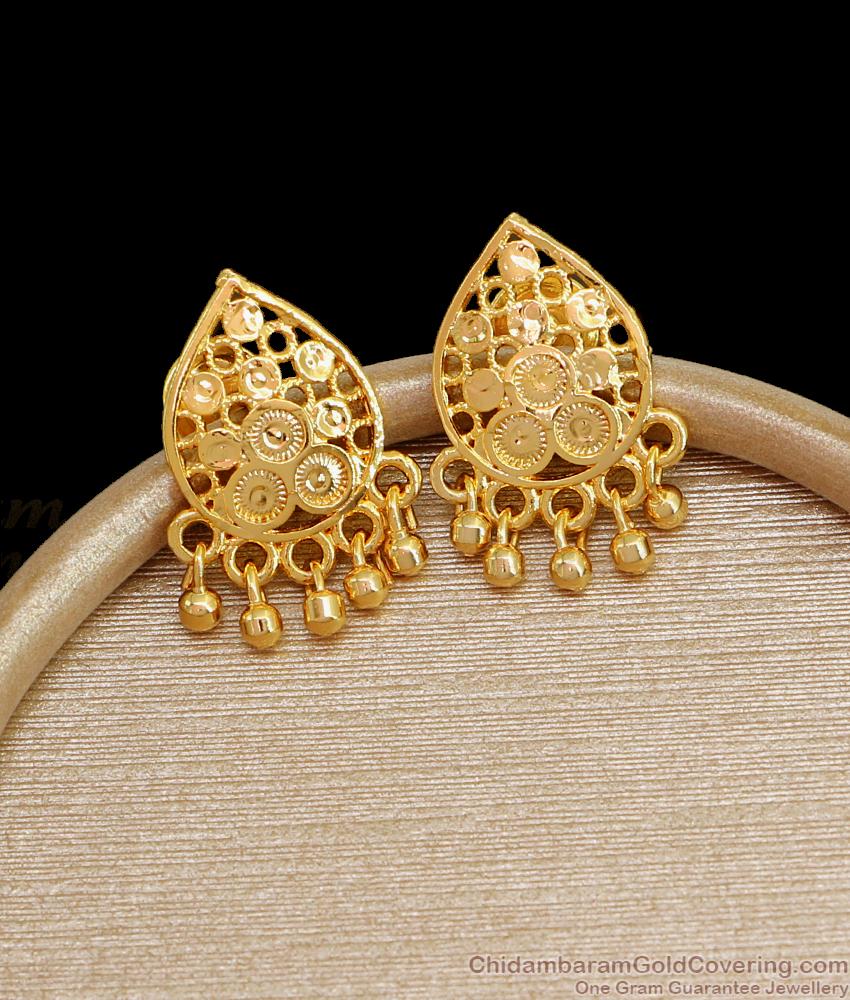 Small Leaf Design Gold Plated Stud Earring ER4352