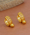 Latest One Gram Gold Hoop Earring Hanging Bead Design ER4362