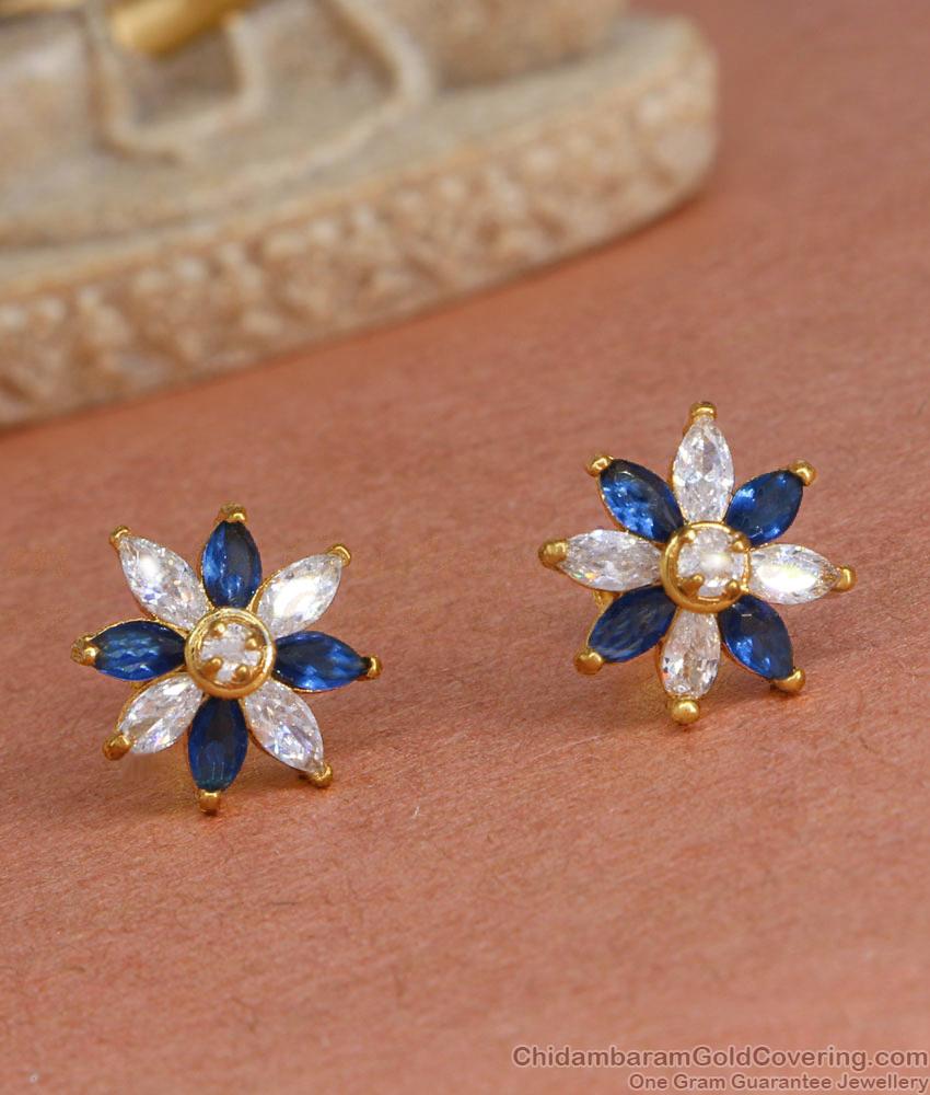 Beautiful Small Diamond Studs Gold Plated Earring Designs ER4370