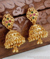 One Gram Gold Jhumki Bridal Earring With Stone ER4384