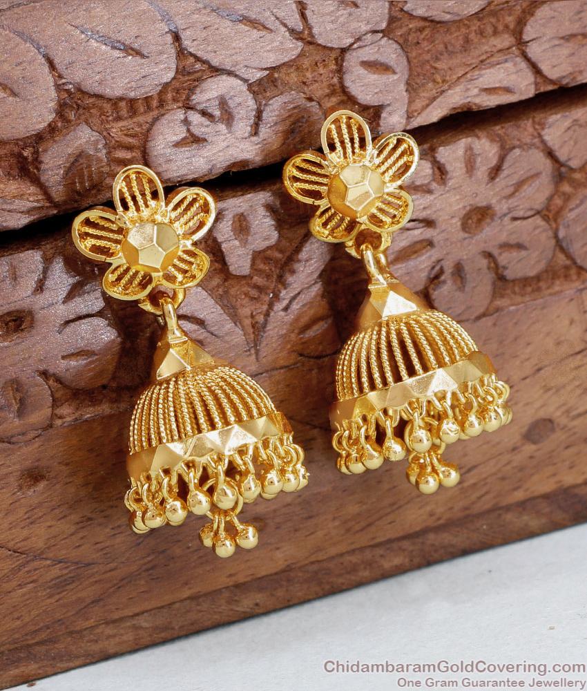 Simple Jhumki Kammal Gold Imitation Jewellery ER4387