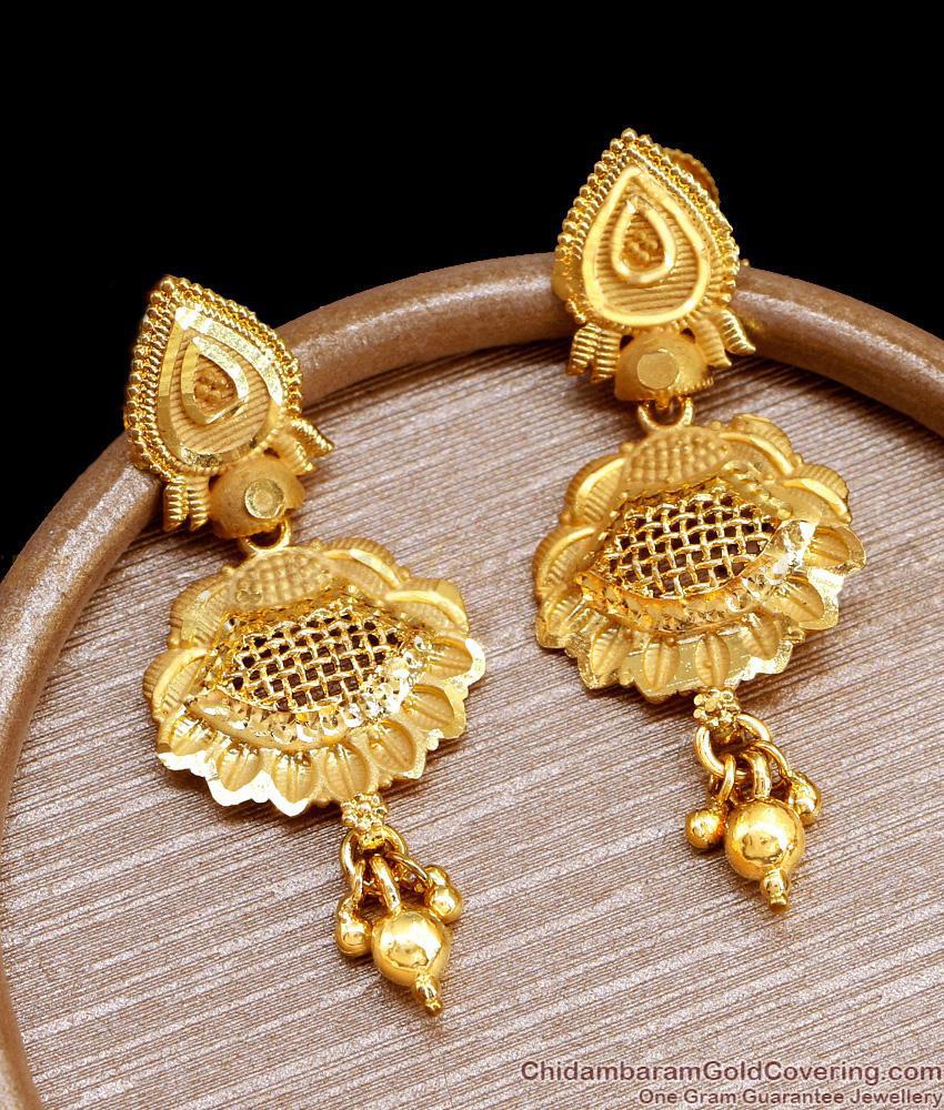 True Gold Tone Bridal Dangler Gold Imitation Earring ER4401